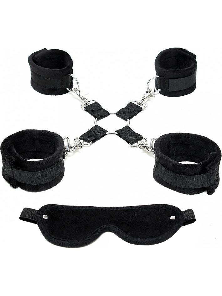 Rimba Soft Bondage Set Hogtie Cuffs And Blindfold 249