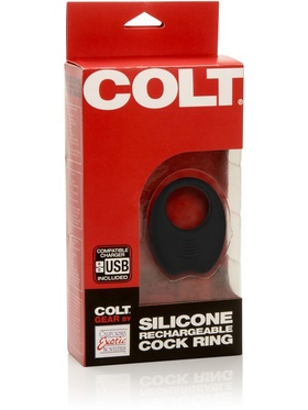 California Exotic: Colt, Silicone Rechargeable Cock Ring, svart