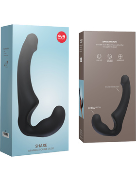 Fun Factory: Share, Wearable Double Dildo, svart