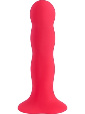 Fun Factory: Bouncer Rumbling Dildo, 18 cm, rød