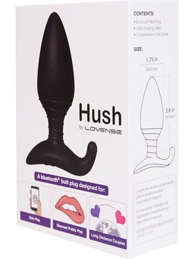 Lovense: Hush, Bluetooth Butt Plug, Medium