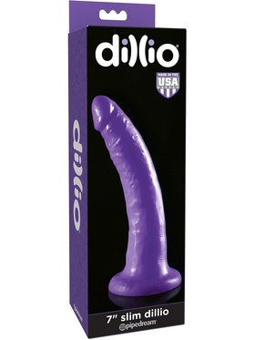 Dillio: Slim Dildo, 20 cm, lilla