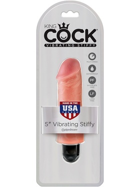 King Cock: Vibrating Stiffy, 17 cm, lys