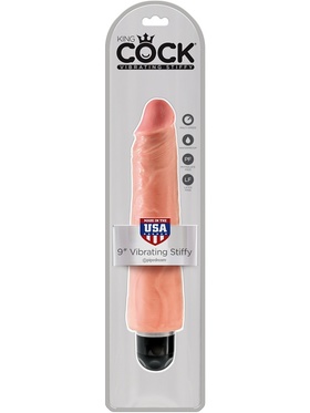 King Cock: Vibrating Stiffy, 29 cm, lys