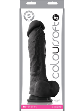 NSNovelties: Coloursoft Dildo, 24 cm, svart