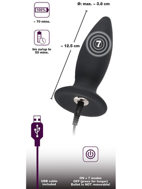 Black Velvets: Rechargeable Plug, Medium