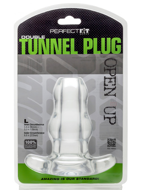 Perfect Fit: Double Tunnel Plug, Large, gjennomsiktig