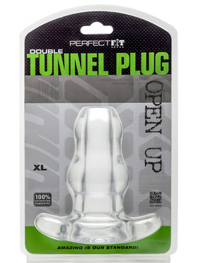 Perfect Fit: Double Tunnel Plug, XL, gjennomsiktig