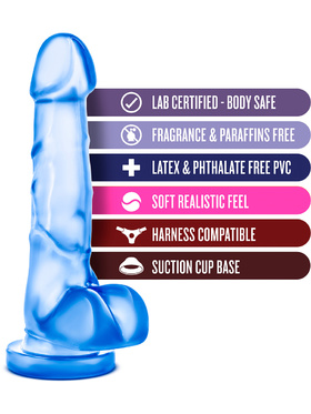 B Yours: Sweet 'n Hard 4 Dildo, 19 cm, blå