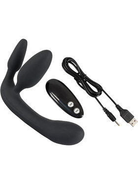 You2Toys: Vibrating Strapless Strap-On, Triple Teaser, svart