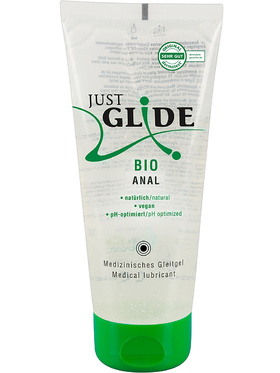 Just Glide Bio Anal: Vannbasert Glidemiddell, 200 ml