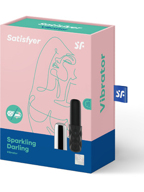 Satisfyer Mini: Sparkling Darling, svart/sølv