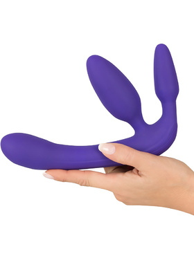 You2Toys: Vibrating Strapless Strap-On, Triple Teaser, lilla