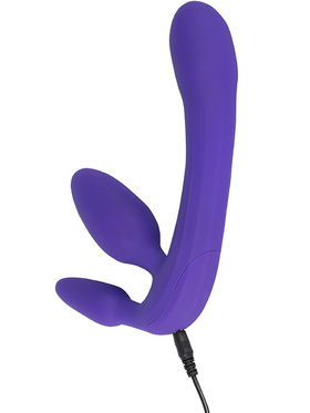 You2Toys: Vibrating Strapless Strap-On, Triple Teaser, lilla