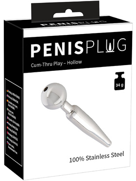 You2Toys: Penis Plug, Cum-Thru Play - Hollow