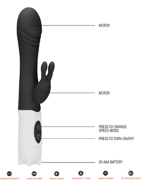 Shots Toys: GC Rabbit Vibrator, svart