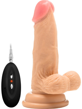 RealRock: Vibrating Realistic Cock, 15 cm, lys