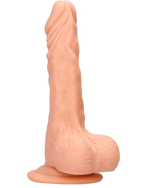 RealRock Skin: Realistic Dildo with Balls, 19 cm, lys