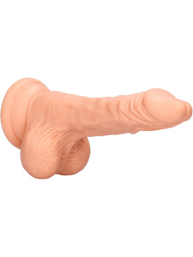 RealRock Skin: Realistic Dildo with Balls, 19 cm, lys