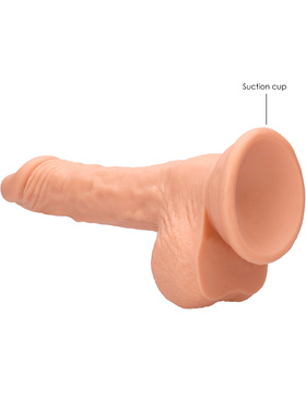 RealRock Skin: Realistic Dildo with Balls, 19 cm, lys