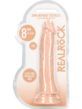 RealRock Skin: Realistic Dildo, 21.5 cm, lys