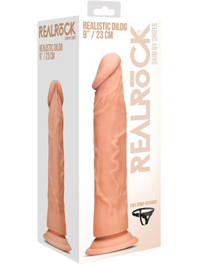 RealRock Skin: Realistic Dildo, 24 cm, lys