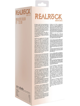 RealRock Skin: Realistic Dildo, 24 cm, lys