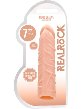 RealRock Skin: Penis Extender, 17.5 cm, lys