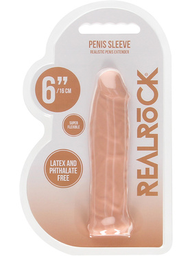 RealRock Skin: Penis Extender, 17 cm, lys