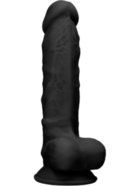 RealRock Ultra: Silicone Dildo / Dual Density, 18 cm, svart