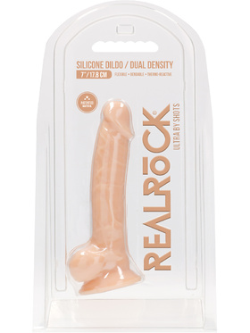 RealRock Ultra: Silicone Dildo / Dual Density, 18 cm, lys