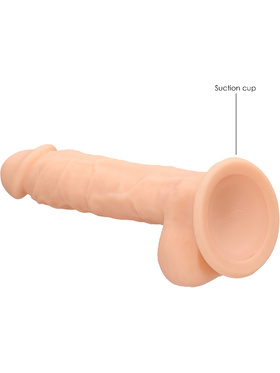 RealRock Ultra: Silicone Dildo / Dual Density, 18 cm, lys