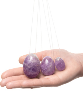 La Gemmes: Yoni Egg Set, Pure Amethyst (S-M-L)