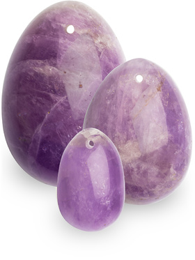 La Gemmes: Yoni Egg Set, Pure Amethyst (S-M-L)