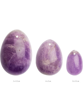 La Gemmes: Yoni Egg Set, Pure Amethyst (S-M-L)