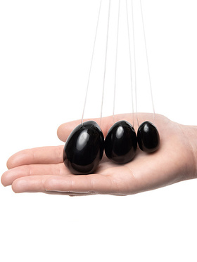 La Gemmes: Yoni Egg Set, Black Obsidian (S-M-L)