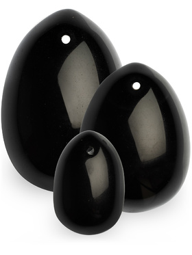 La Gemmes: Yoni Egg Set, Black Obsidian (S-M-L)