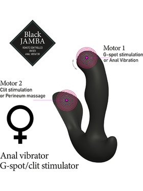 Feelztoys: Black Jamba, Remote Controlled Unisex Anal Vibrator