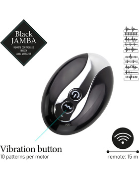 Feelztoys: Black Jamba, Remote Controlled Unisex Anal Vibrator