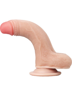 LoveToy: Sliding-Skin Dildo, 17.5 cm, lys