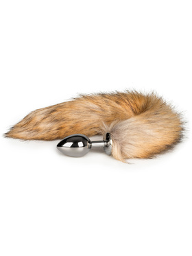 EasyToys: Fox Tail Plug No. 2, medium, sølv/brun