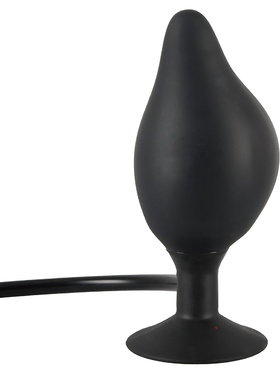 You2Toys: True Black, Inflatable Butt Plug, large