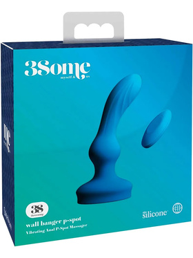 3Some: Wall Banger P-Spot, Vibrating Anal Massager, blå