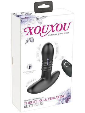 XouXou: Thrusting & Vibrating Butt Plug, Remote