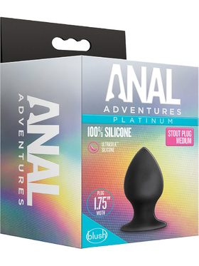 Anal Adventures: Platinum Stout Analplugg, medium