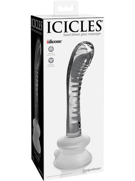 Icicles: No. 88 Glassdildo med Sugekopp, gjennomsiktig