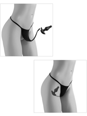 Hookup Panties: Crotchless Love Garter with Plug