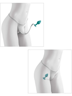 Hookup Panties: Crotchless Secret Gem with Plug, hvit