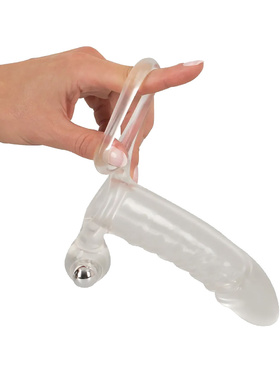 Crystal Clear: Vibrating Sleeve with Ball Ring