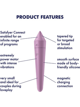 Satisfyer Connect: Ultra Power Bullet 8, Vibrator, lilla